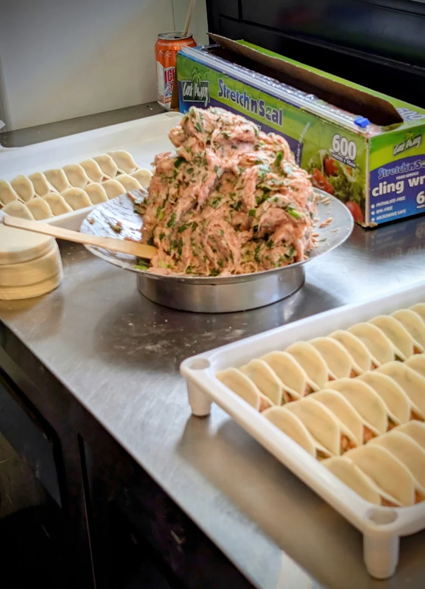 fried pork dumplings 黄金炸饺子